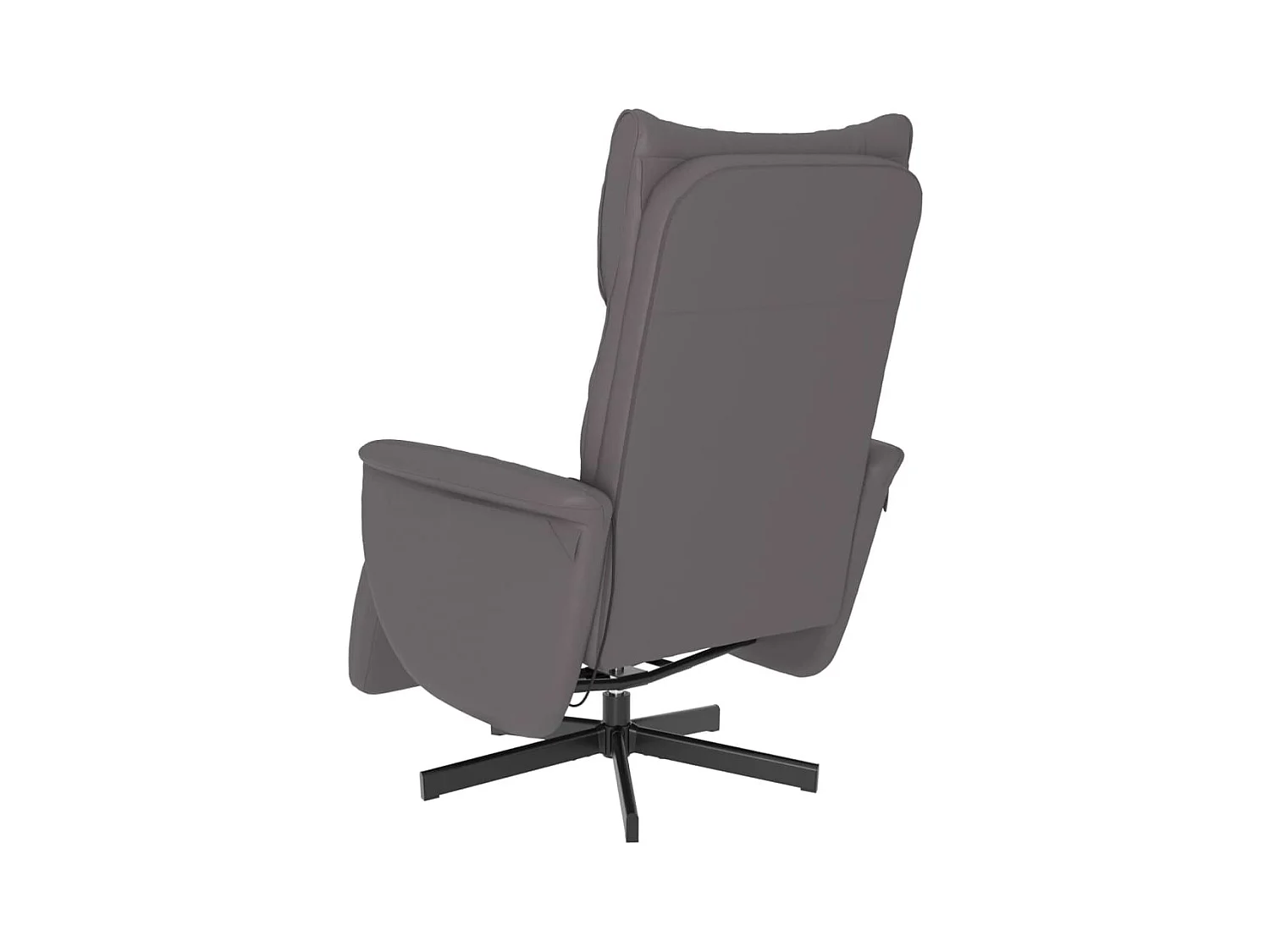 Sillón de relax | Sillón reclinable de masaje con reposapiés cuero sintético gris SHL4938
