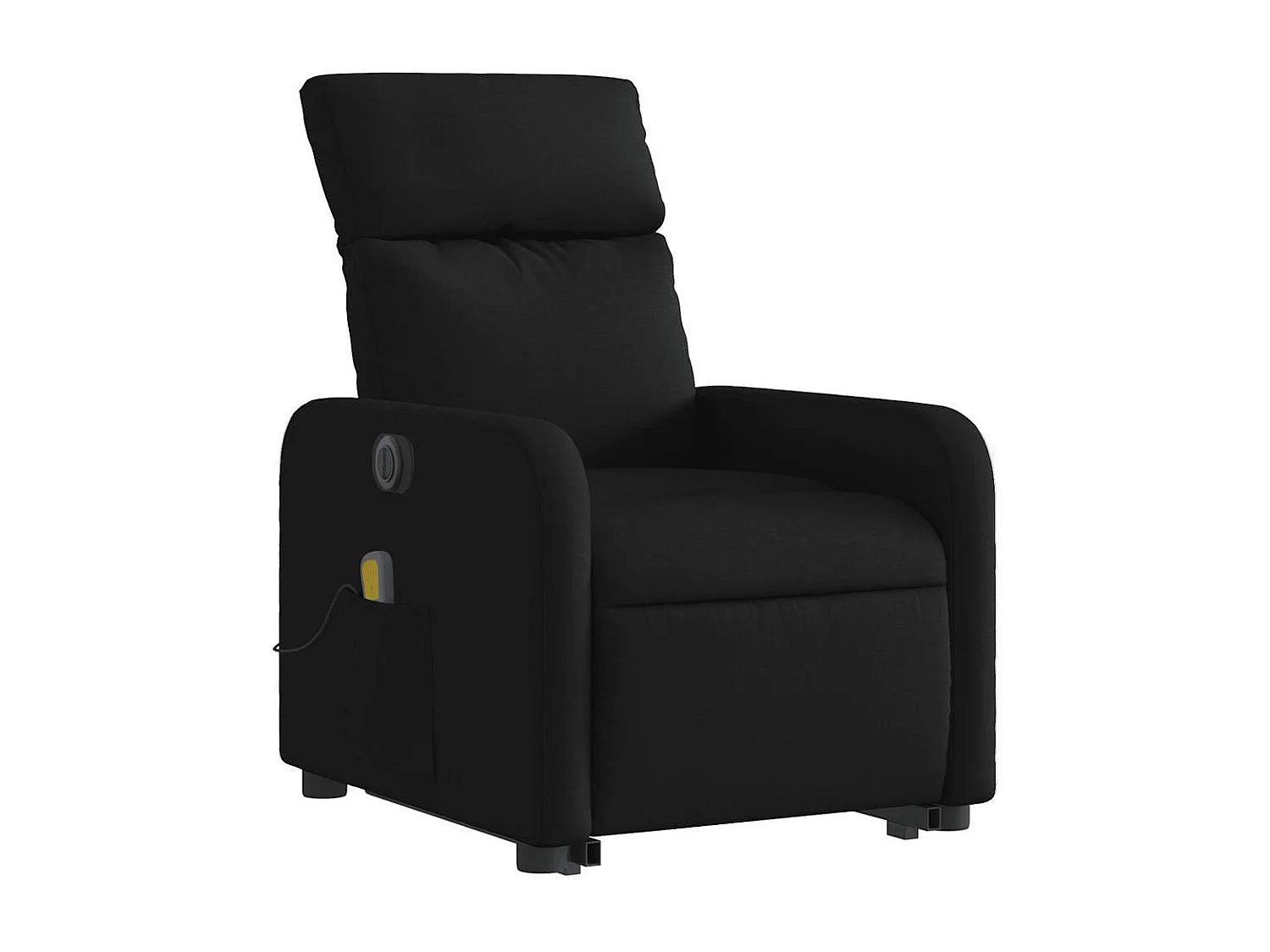 Fauteuil inclinable électrique-Chaise de relax-Fauteuil de Massage Noir Tissu SHL2906