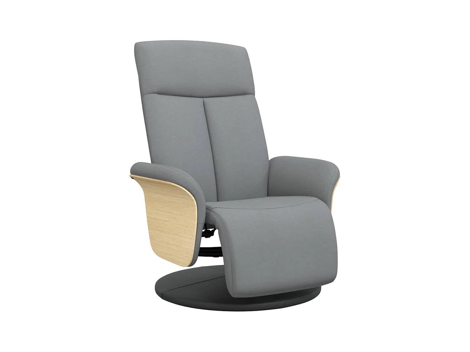 Sillón de relax | Sillón reclinable con reposapiés tela gris claro SHL6361