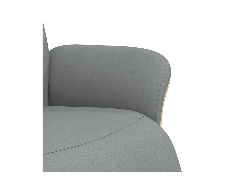 Sillón de relax | Sillón reclinable con reposapiés tela gris claro SHL6361