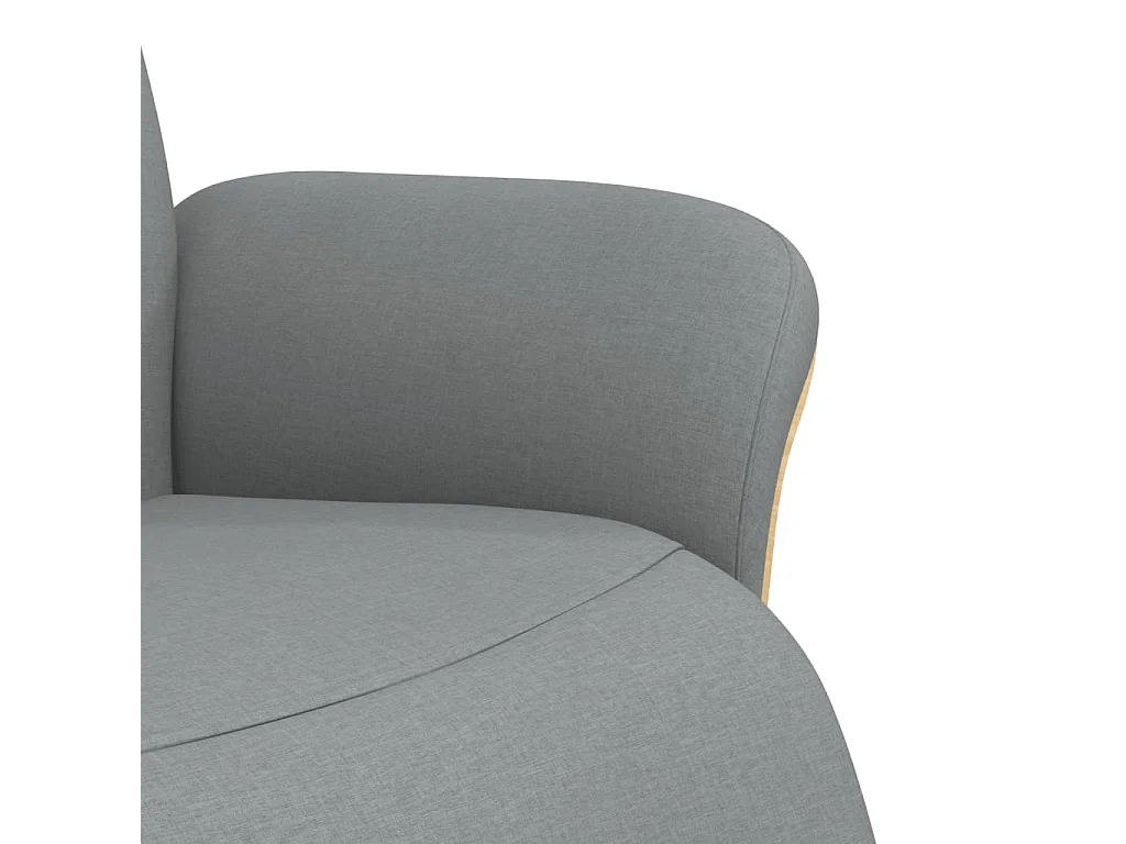 Relaxsessel | Lounge Sessel für Wohnzimmer mit Fußteil Hellgrau Stoff SHL23359