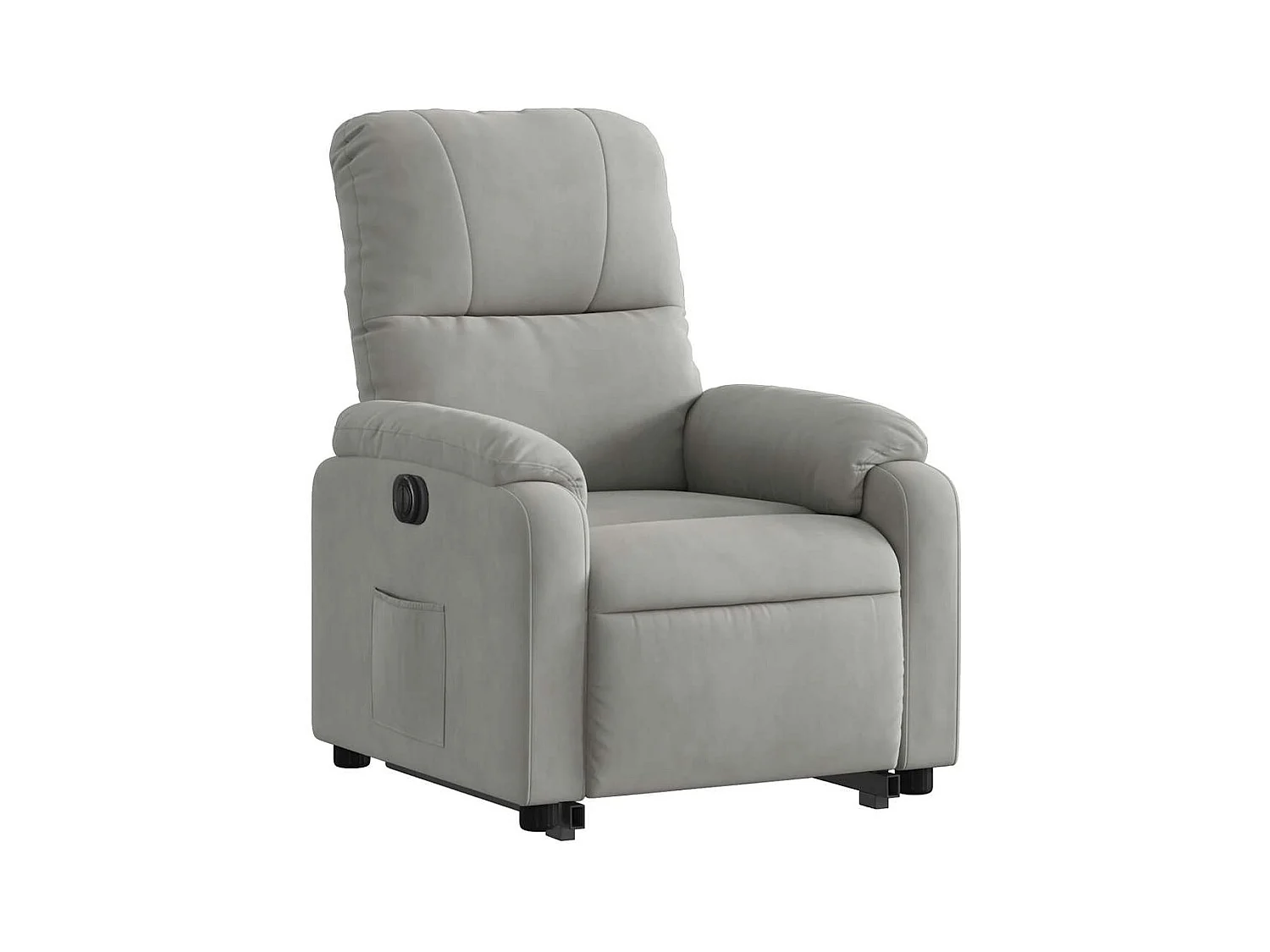 Silla de relax | Sillón eléctrico reclinable elevable tela microfibra gris claro SHL2102