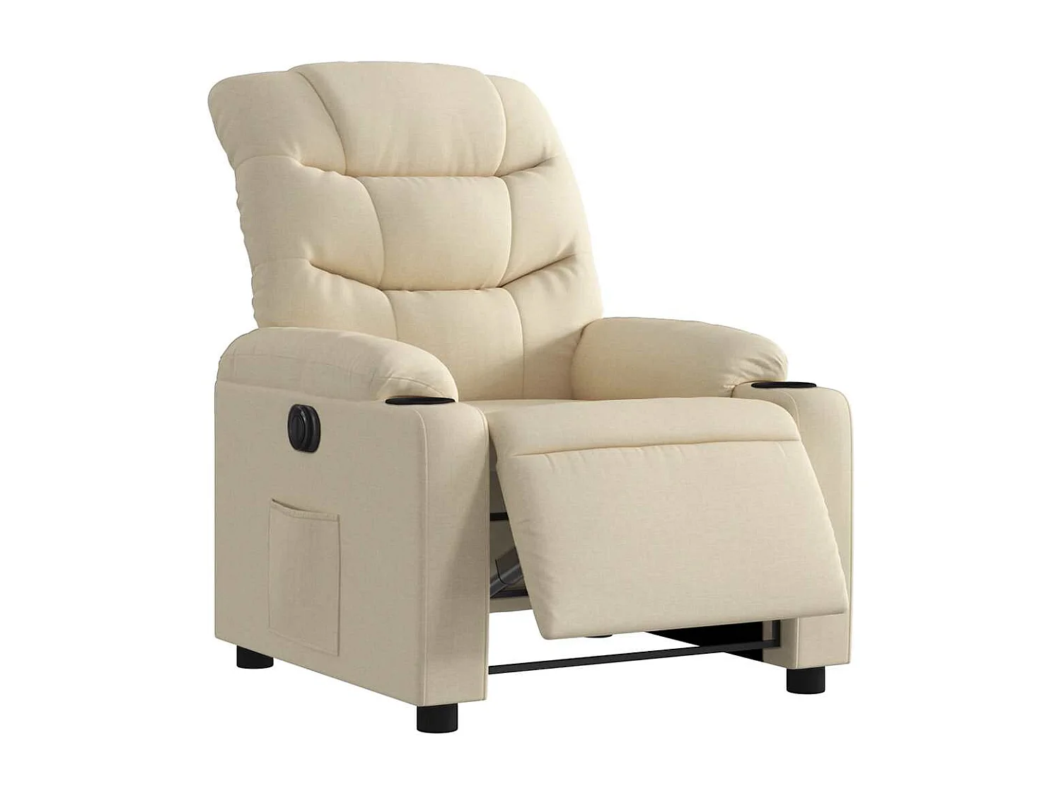 Fauteuil inclinable électrique-Chaise de relax-Fauteuil salon Crème Tissu SHL5147