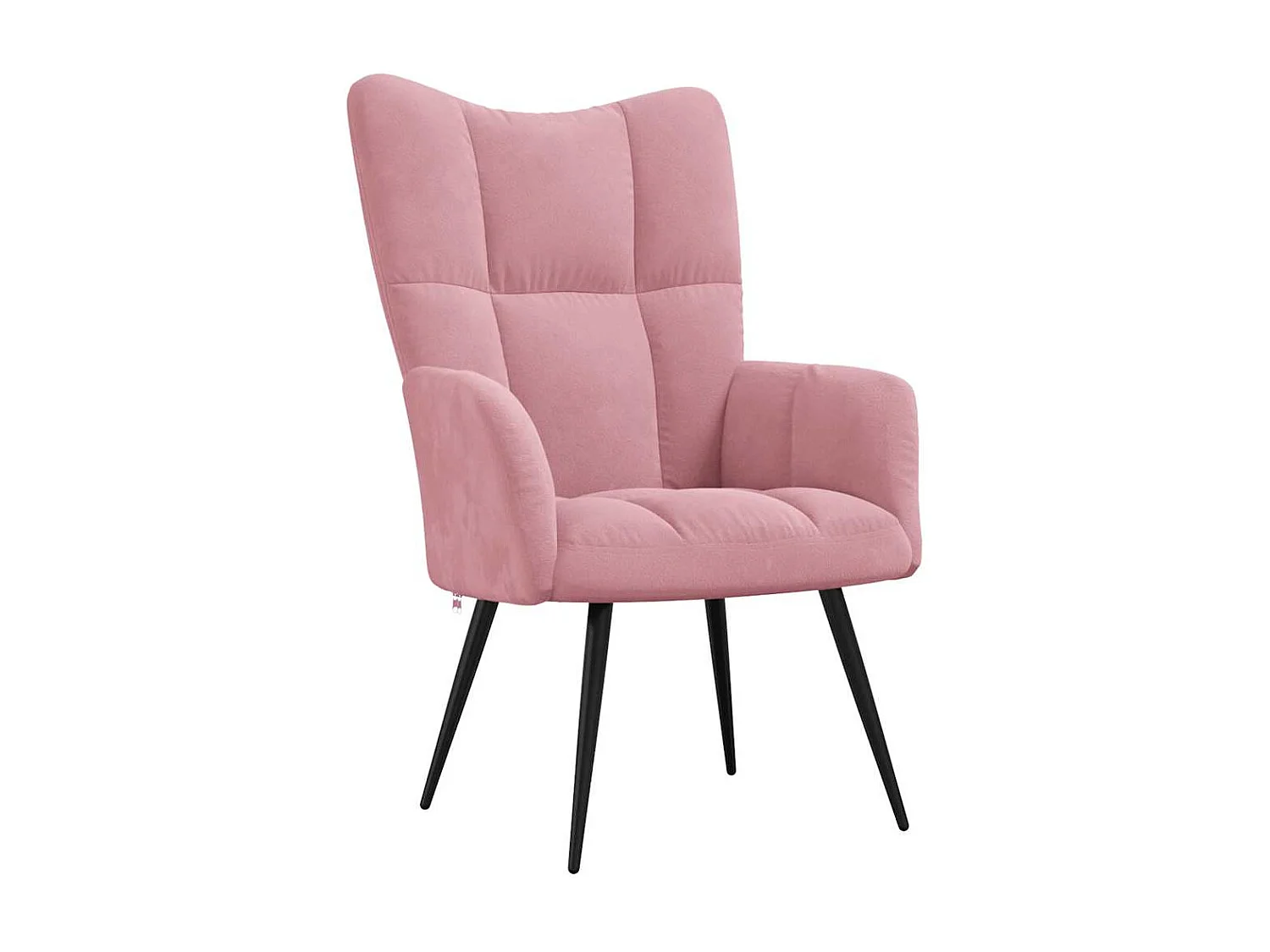 Chaise de relaxation moderne avec tabouret-Fauteuil de Salon Rose Velours SHL1387