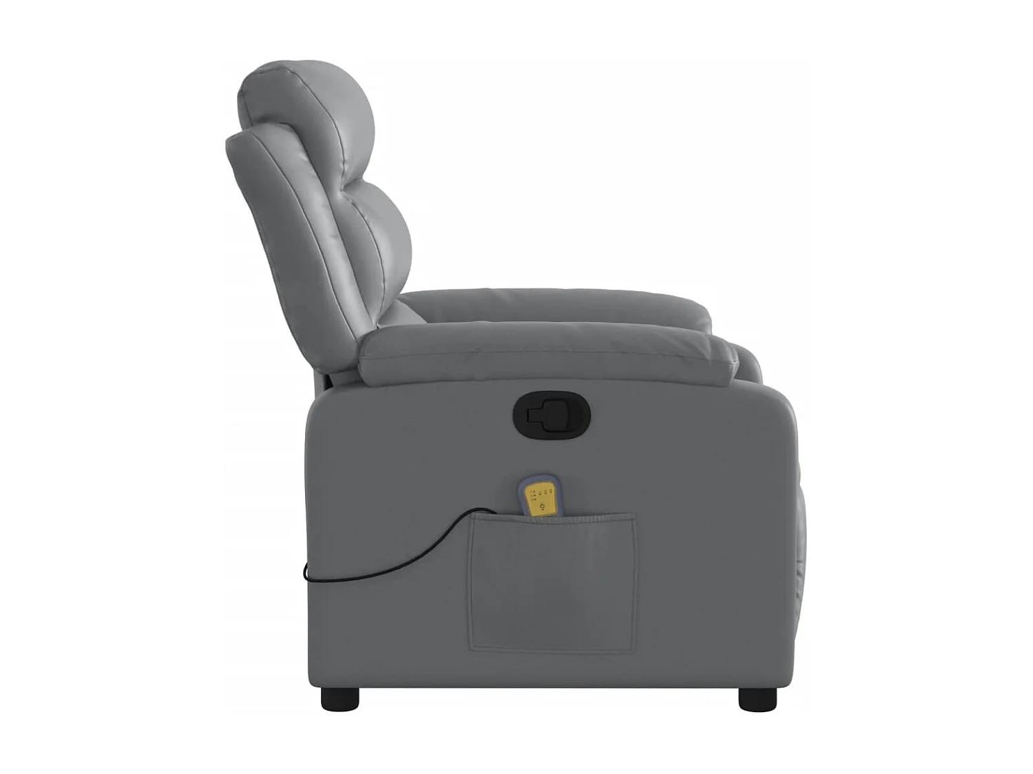Fauteuil inclinable-Chaise de relax-Fauteuil de Massage gris similicuir SHL5234