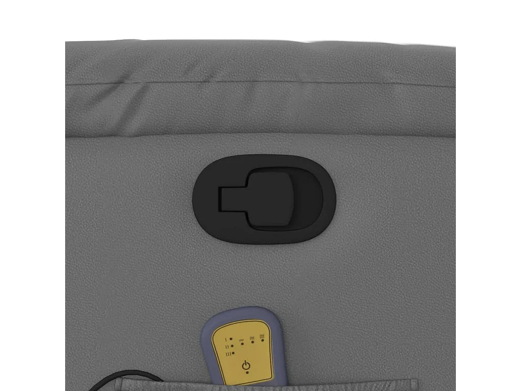 Massagestoel van grijs kunstleer