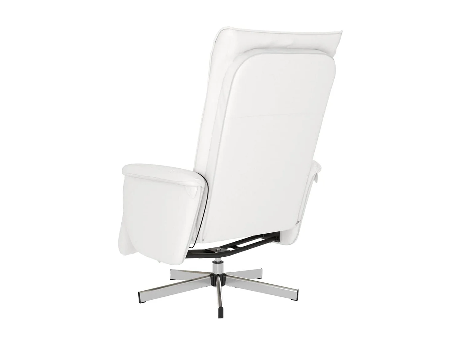 Massagesessel | Relaxsessel mit Fußteil Weiß Kunstleder SHL40203