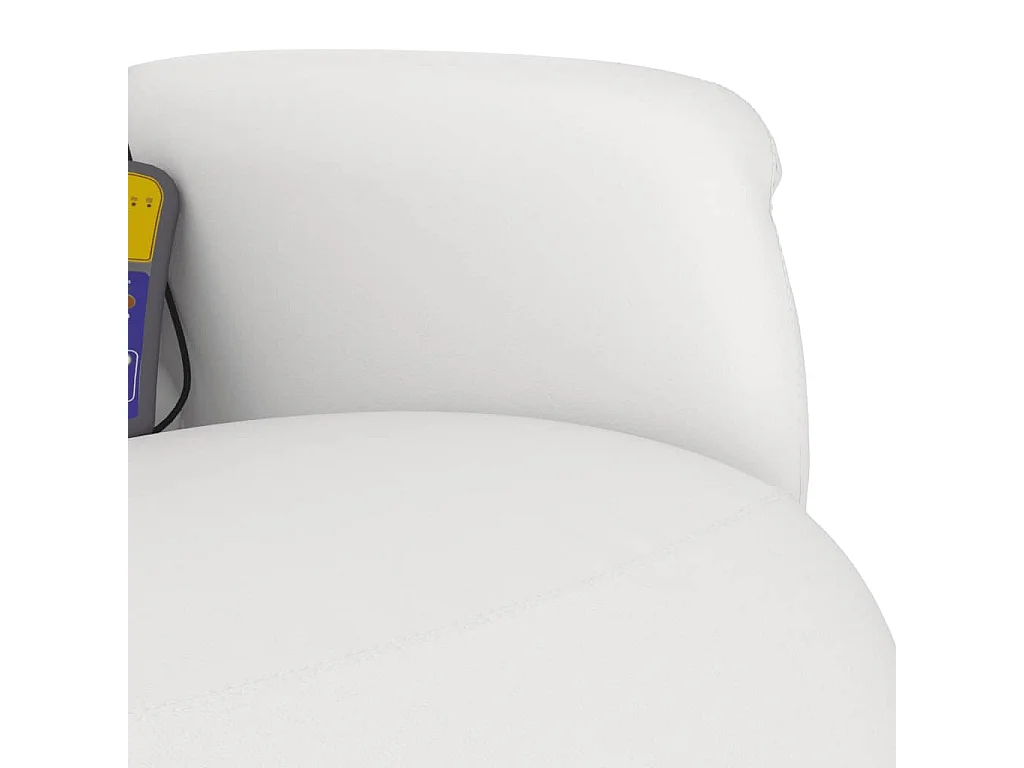 Massagesessel | Relaxsessel mit Fußteil Weiß Kunstleder SHL40203