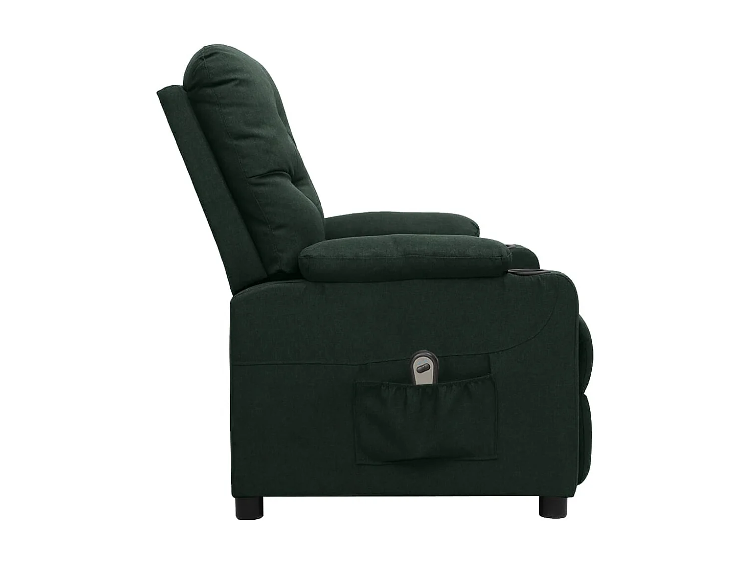 Fauteuil inclinable électrique-Chaise de relax-Fauteuil salon Vert foncé Tissu SHL995