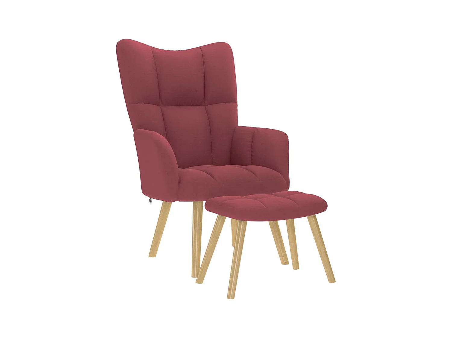 Fauteuil de relaxation-Fauteuil de Lecture avec repose-pied Rouge bordeaux Tissu SHL4637