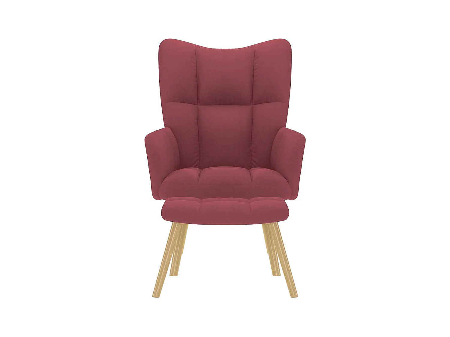 Fauteuil de relaxation-Fauteuil de Lecture avec repose-pied Rouge bordeaux Tissu SHL4637