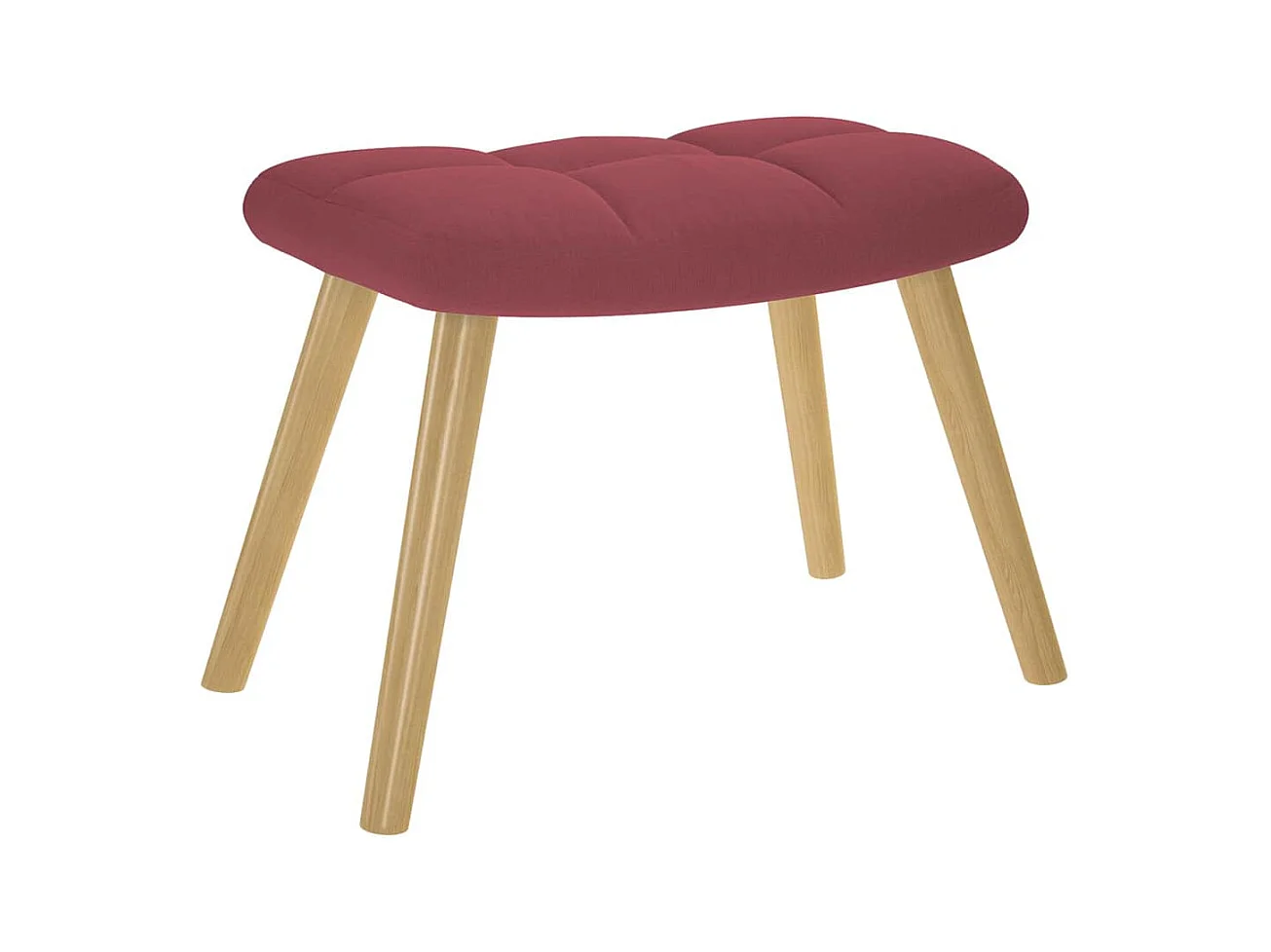 Fauteuil de relaxation-Fauteuil de Lecture avec repose-pied Rouge bordeaux Tissu SHL4637