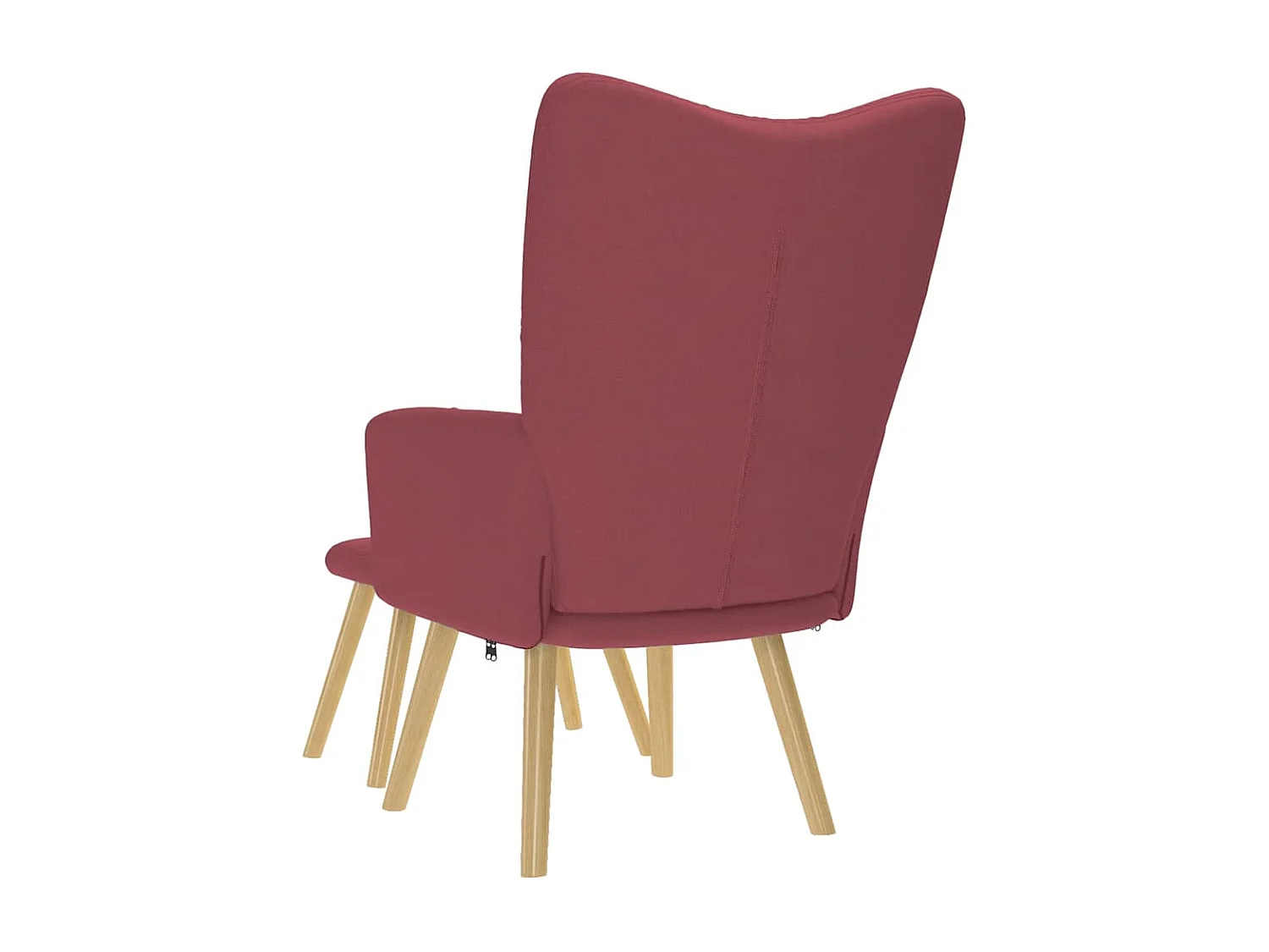 Fauteuil de relaxation-Fauteuil de Lecture avec repose-pied Rouge bordeaux Tissu SHL4637