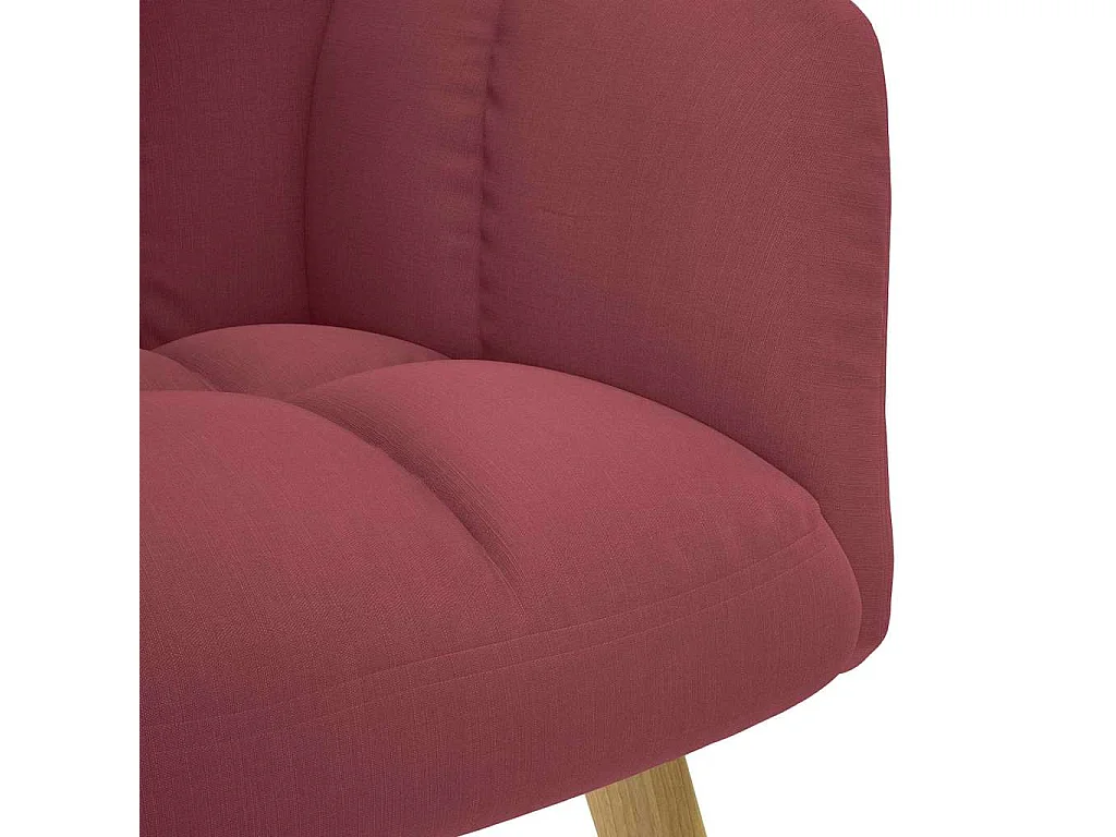Fauteuil de relaxation-Fauteuil de Lecture avec repose-pied Rouge bordeaux Tissu SHL4637