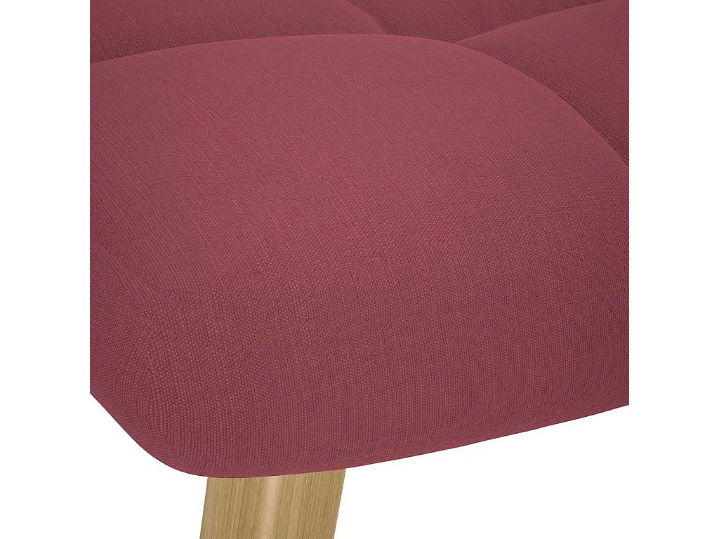 Fauteuil de relaxation-Fauteuil de Lecture avec repose-pied Rouge bordeaux Tissu SHL4637