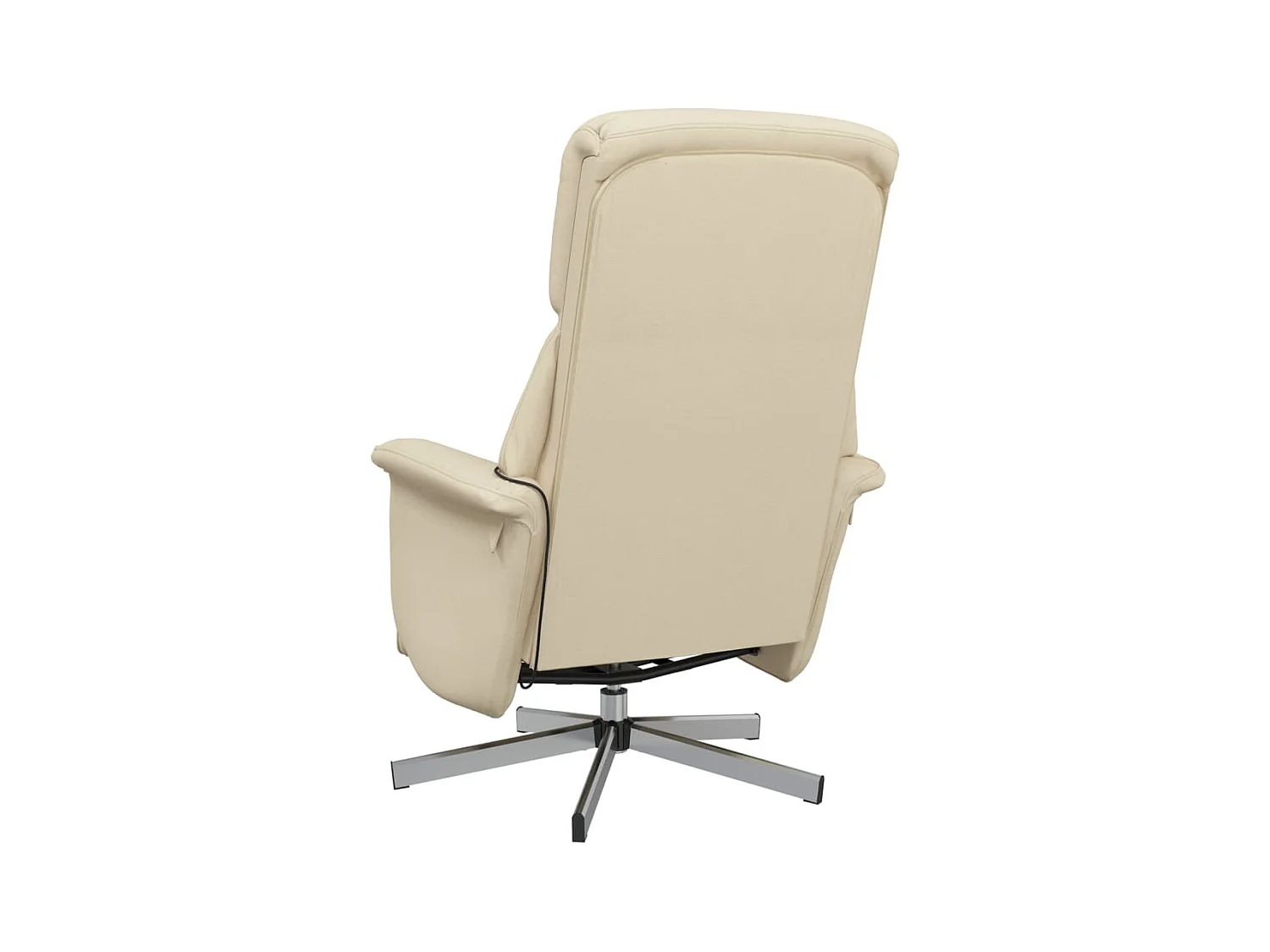 Sillón de relax | Sillón reclinable de masaje con reposapiés tela color crema SHL8671