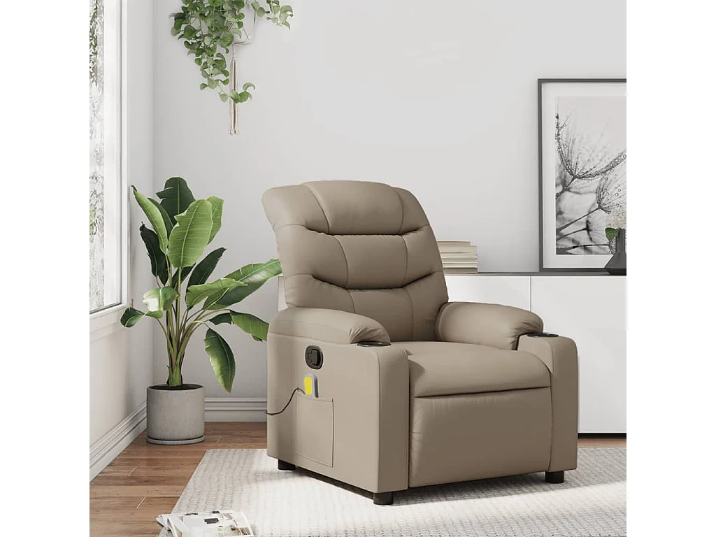 Relaxsessel | Massagesessel Cappuccino-Braun Kunstleder SHL96400