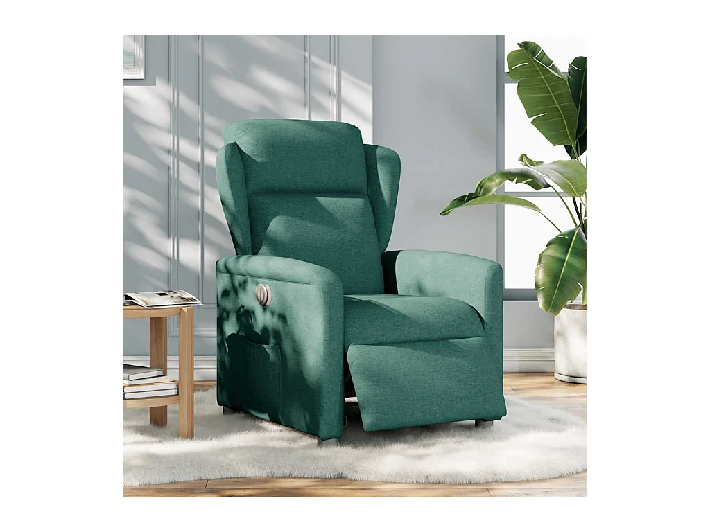 Fauteuil inclinable électrique-Chaise de relax-Fauteuil TV Vert foncé Tissu SHL2471