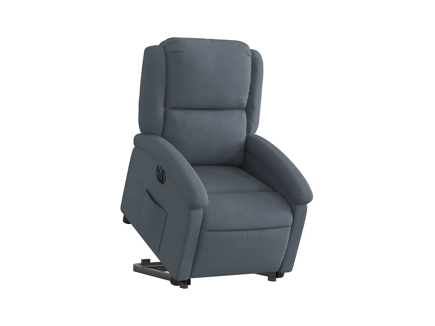 Fauteuil inclinable électrique-Chaise de relax-Fauteuil salon gris foncé velours SHL3206