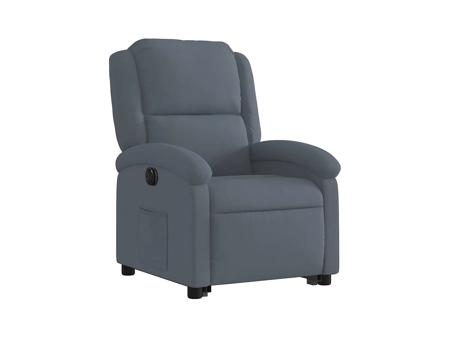 Fauteuil inclinable électrique-Chaise de relax-Fauteuil salon gris foncé velours SHL3206