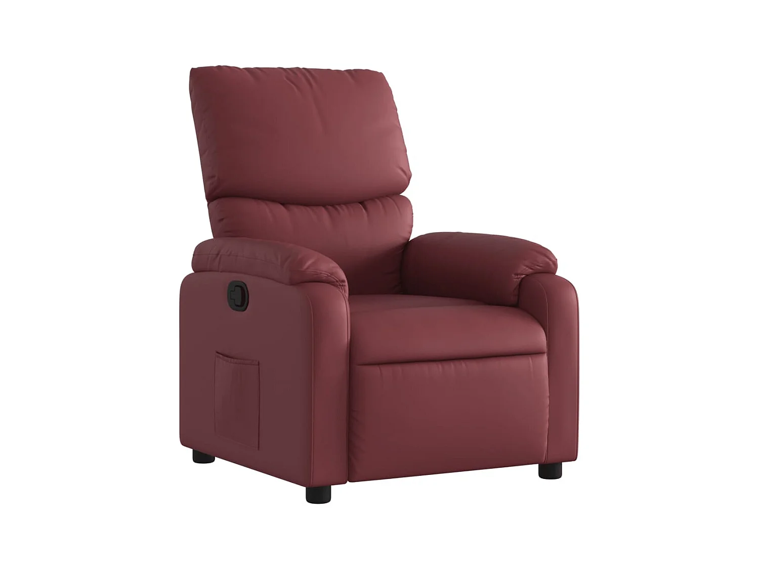 Fauteuil inclinable-Fauteuil salon Rouge bordeaux Similicuir SHL1863
