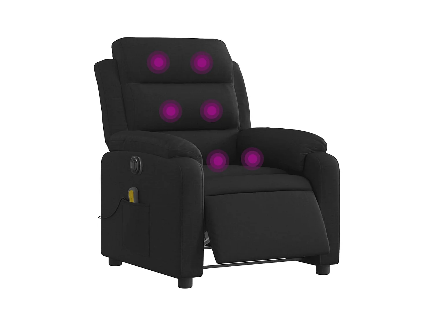 Sillón de relax | Sillón reclinable de masaje eléctrico tela negro SHL3361