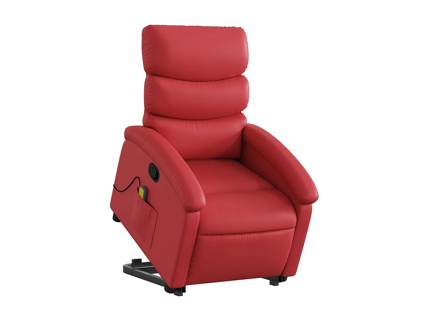 Fauteuil inclinable-Chaise de relax-Fauteuil de Massage Rouge Similicuir SHL4301