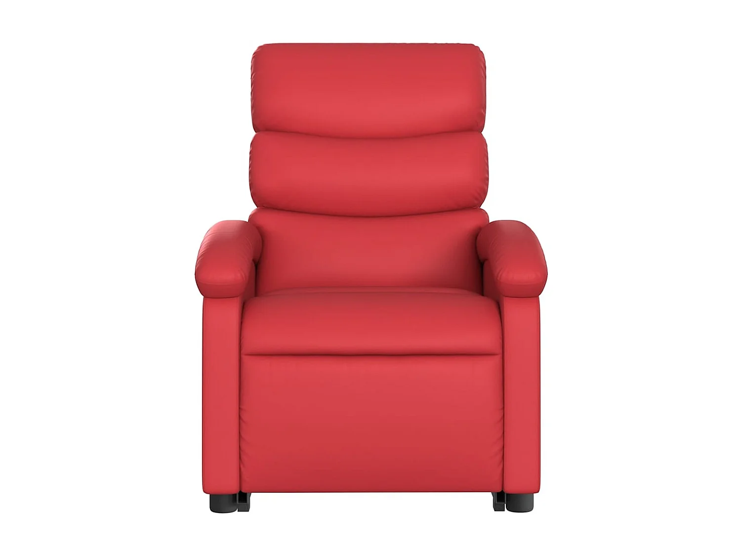 Fauteuil inclinable-Chaise de relax-Fauteuil de Massage Rouge Similicuir SHL4301