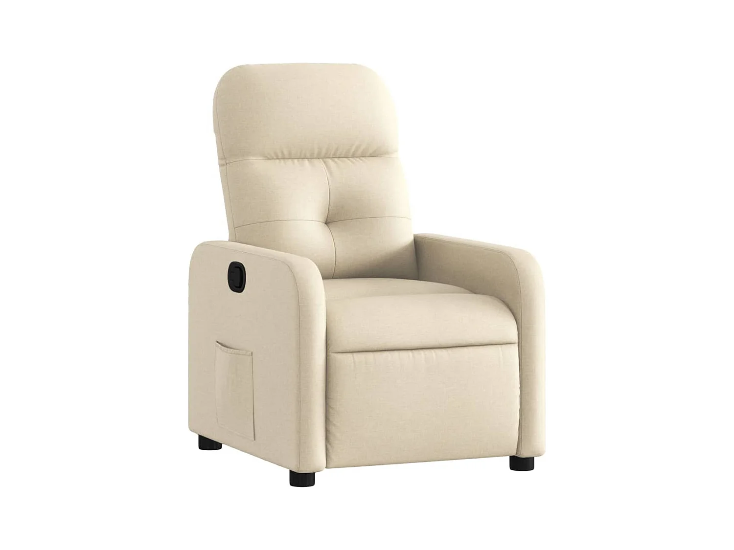Fauteuil inclinable-Chaise-Fauteuil salon Crème Tissu SHL4860