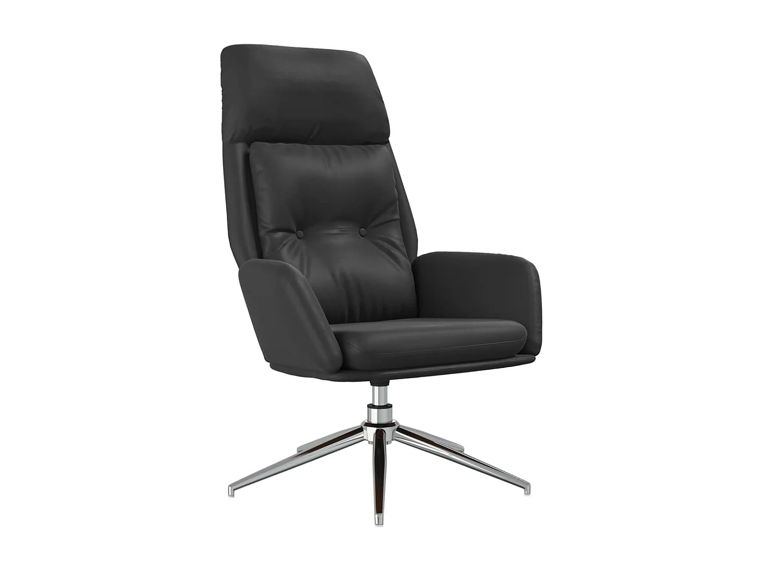 Chaise de relaxation-Fauteuil de Salon Noir Cuir véritable SHL1228