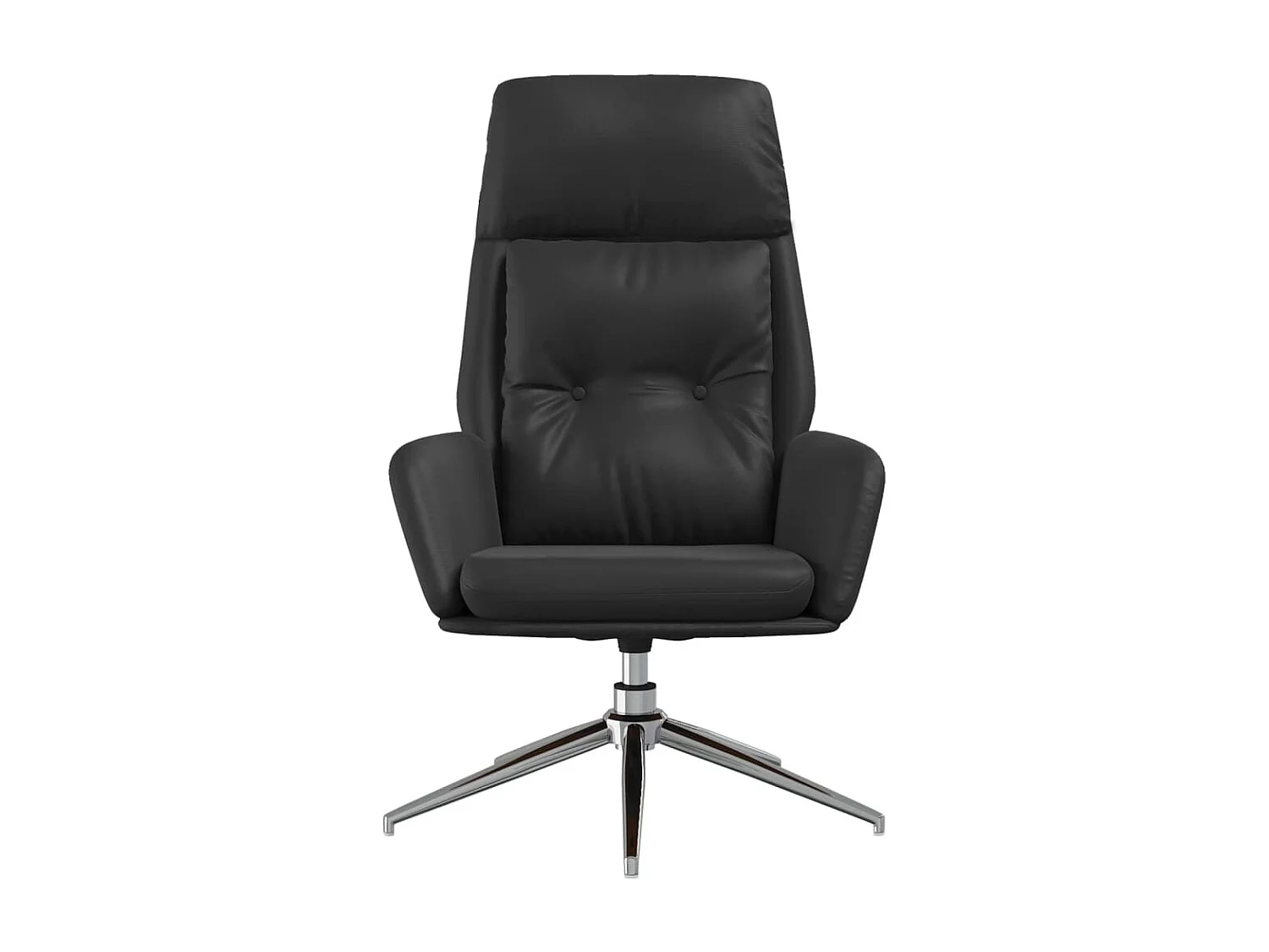 Chaise de relaxation-Fauteuil de Salon Noir Cuir véritable SHL1228