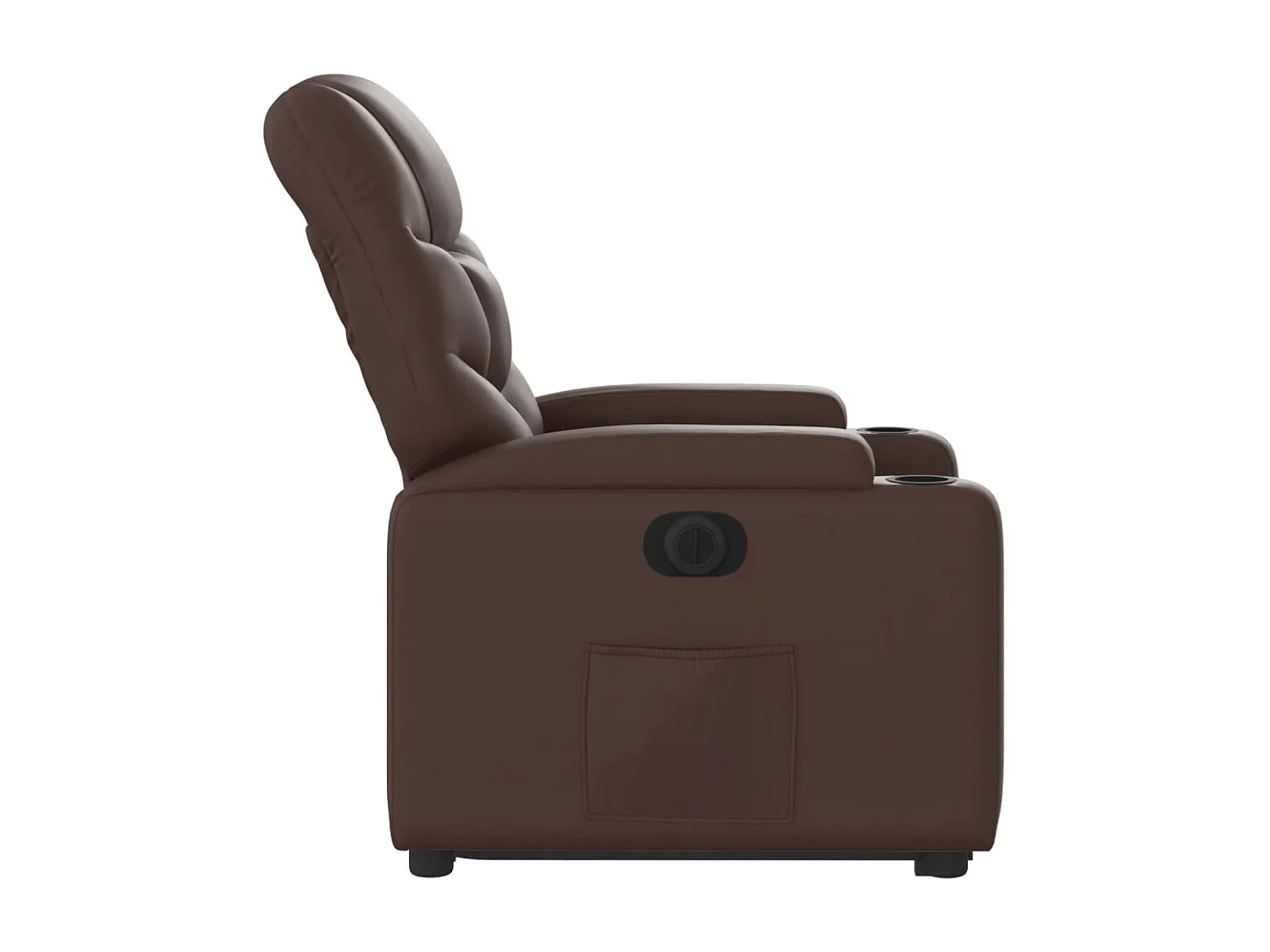 Sillón de relax | Sillón reclinable elevable eléctrico de cuero sintético marrón SHL4723
