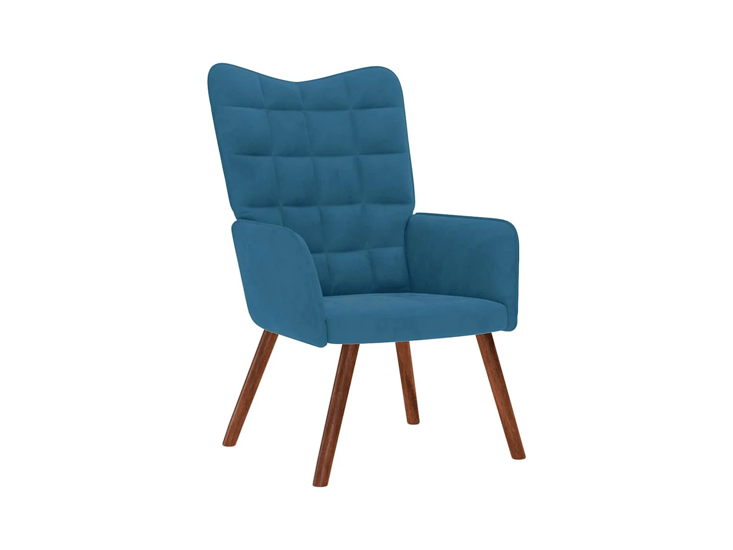 Fauteuil de Salon-Chaise de relaxation moderne Bleu Velours SHL4136