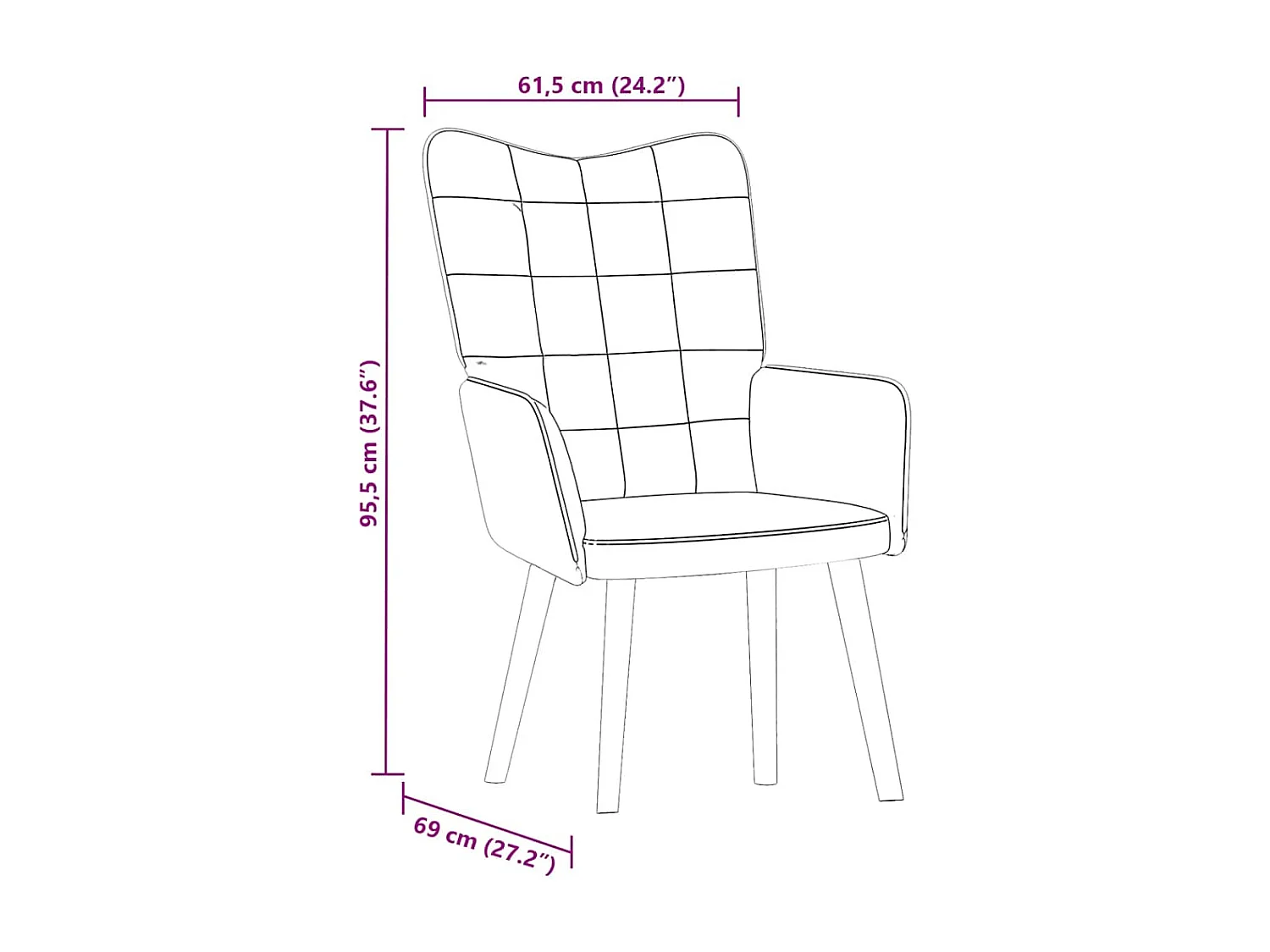 Fauteuil de Salon-Chaise de relaxation moderne Bleu Velours SHL4136