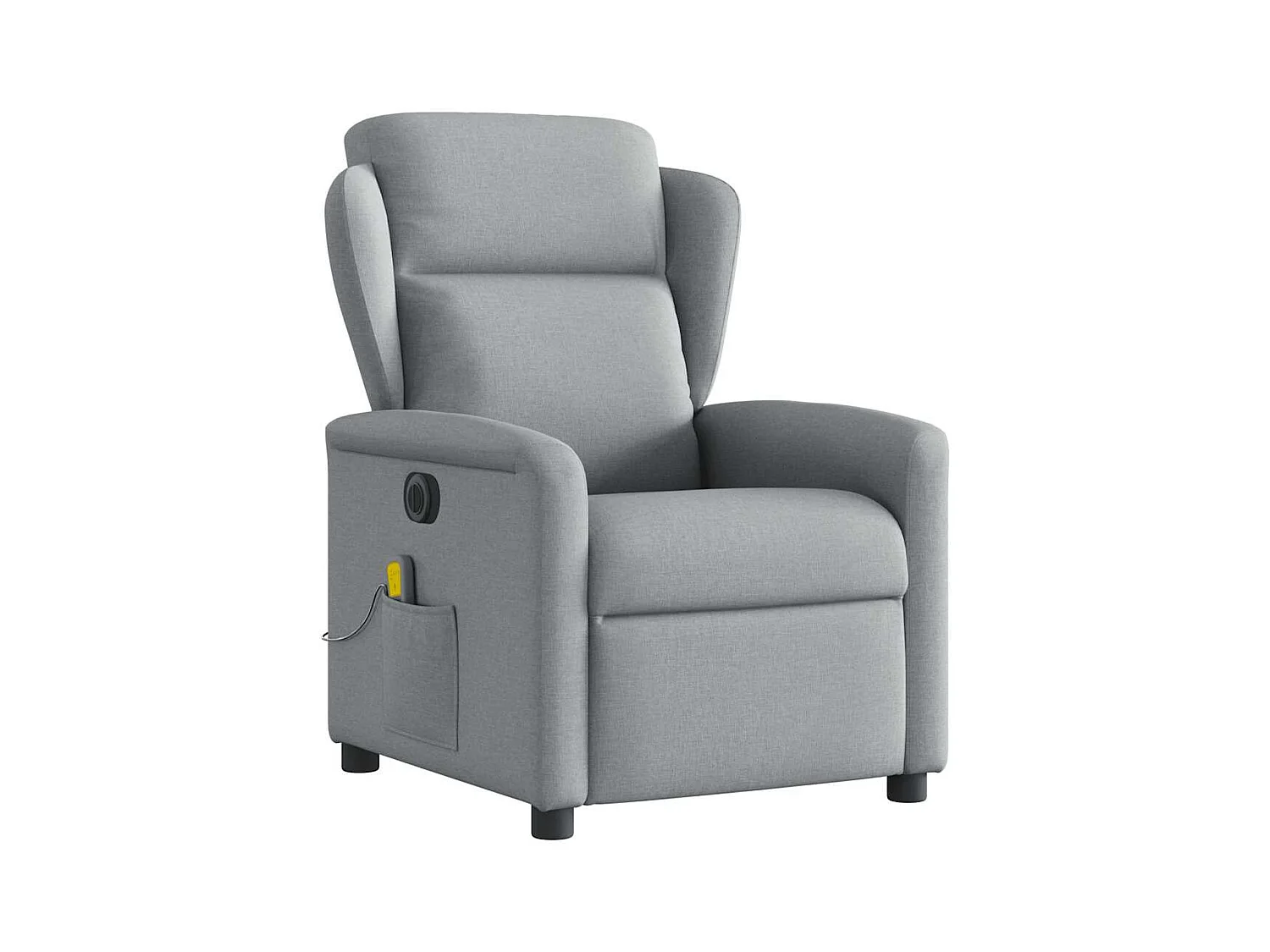 Fauteuil inclinable électrique-Fauteuil de massage de Salon gris clair tissu SHL4154