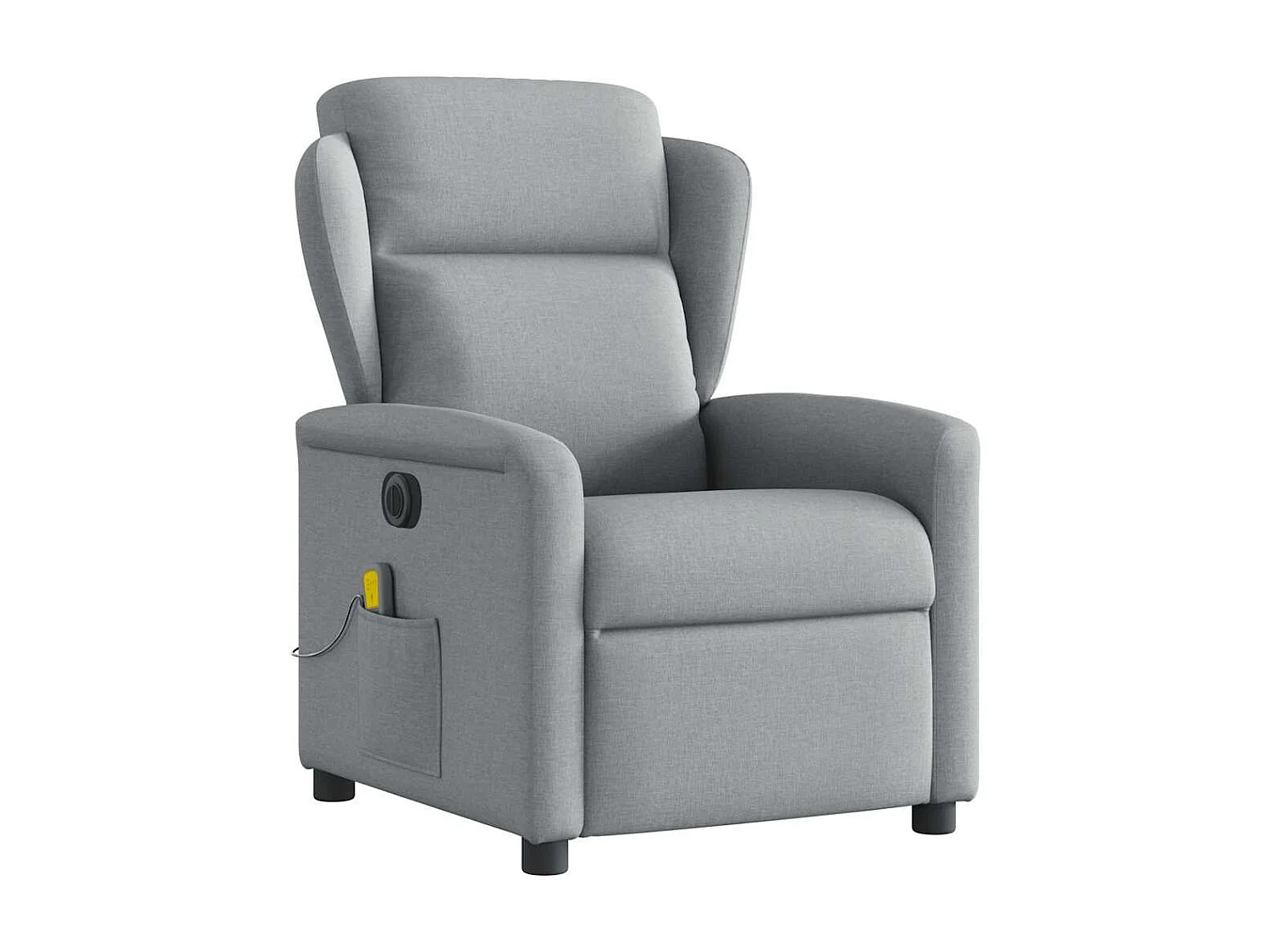 Fauteuil inclinable électrique-Fauteuil de massage de Salon gris clair tissu SHL4154
