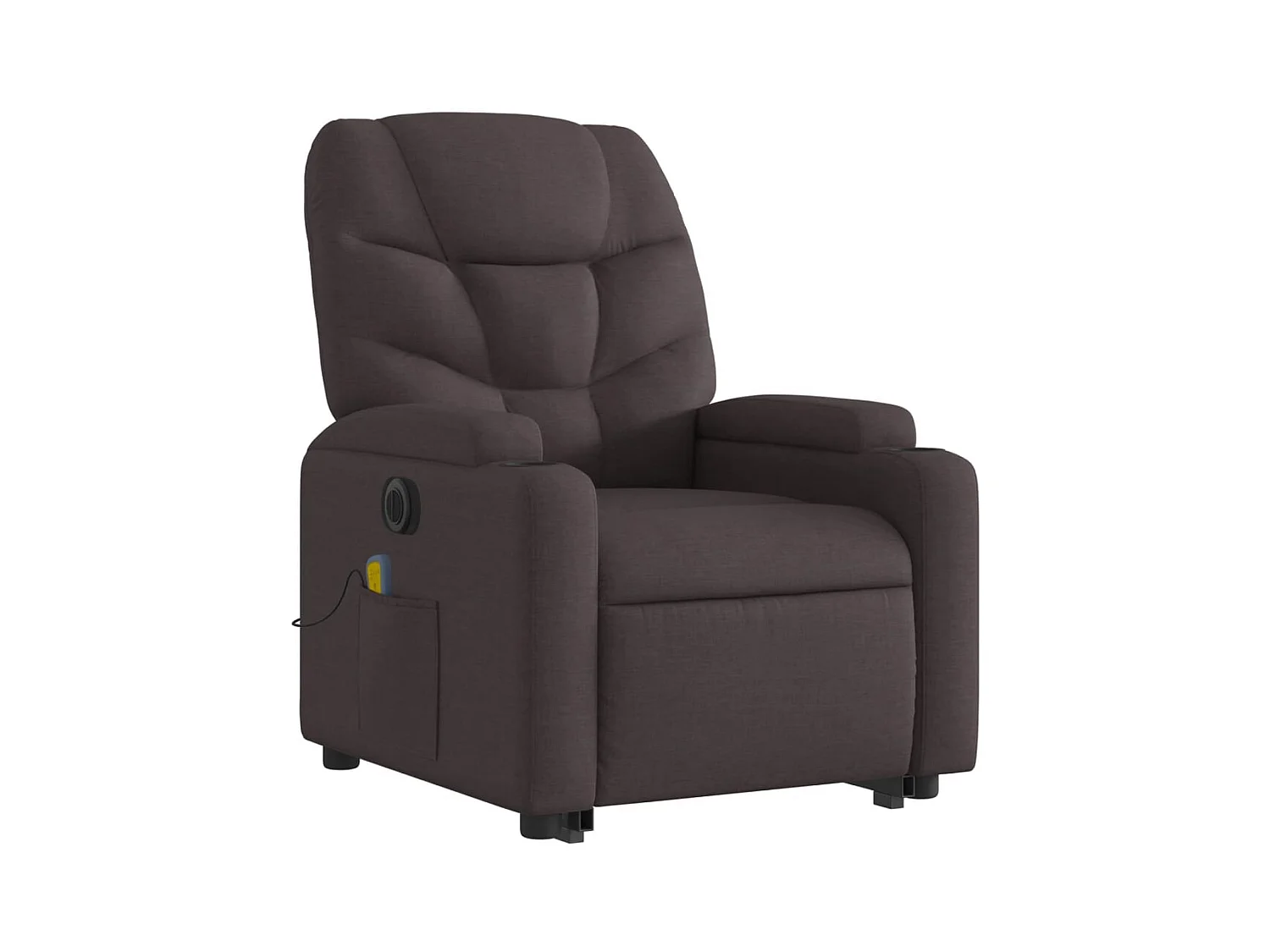 Sillón de salón | Silla | Sillón masaje eléctrico reclinable elevable tela marrón oscuro SHL4951