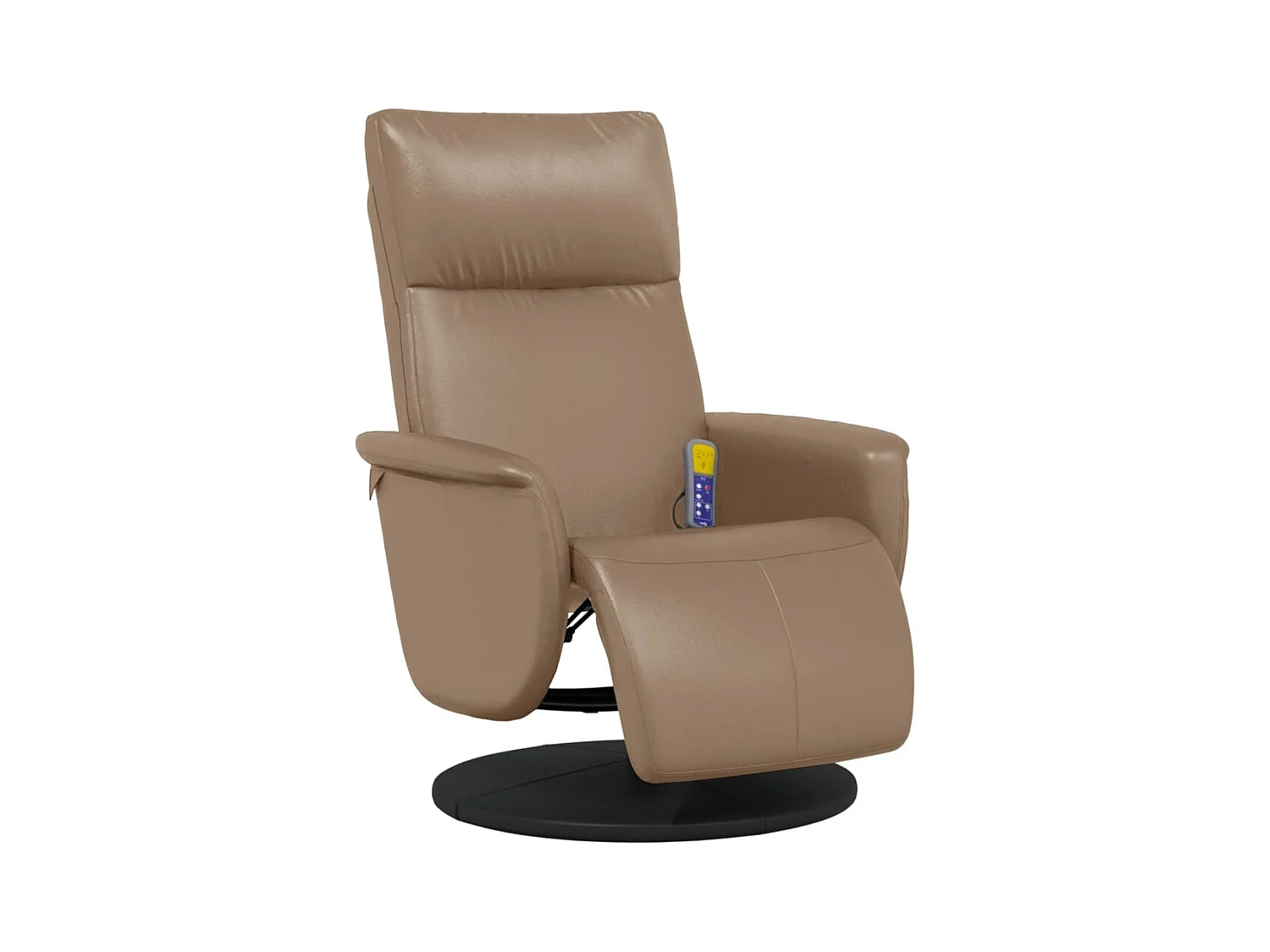 Sillón de relax | Sillón reclinable masaje reposapiés cuero sintético capuchino SHL3225