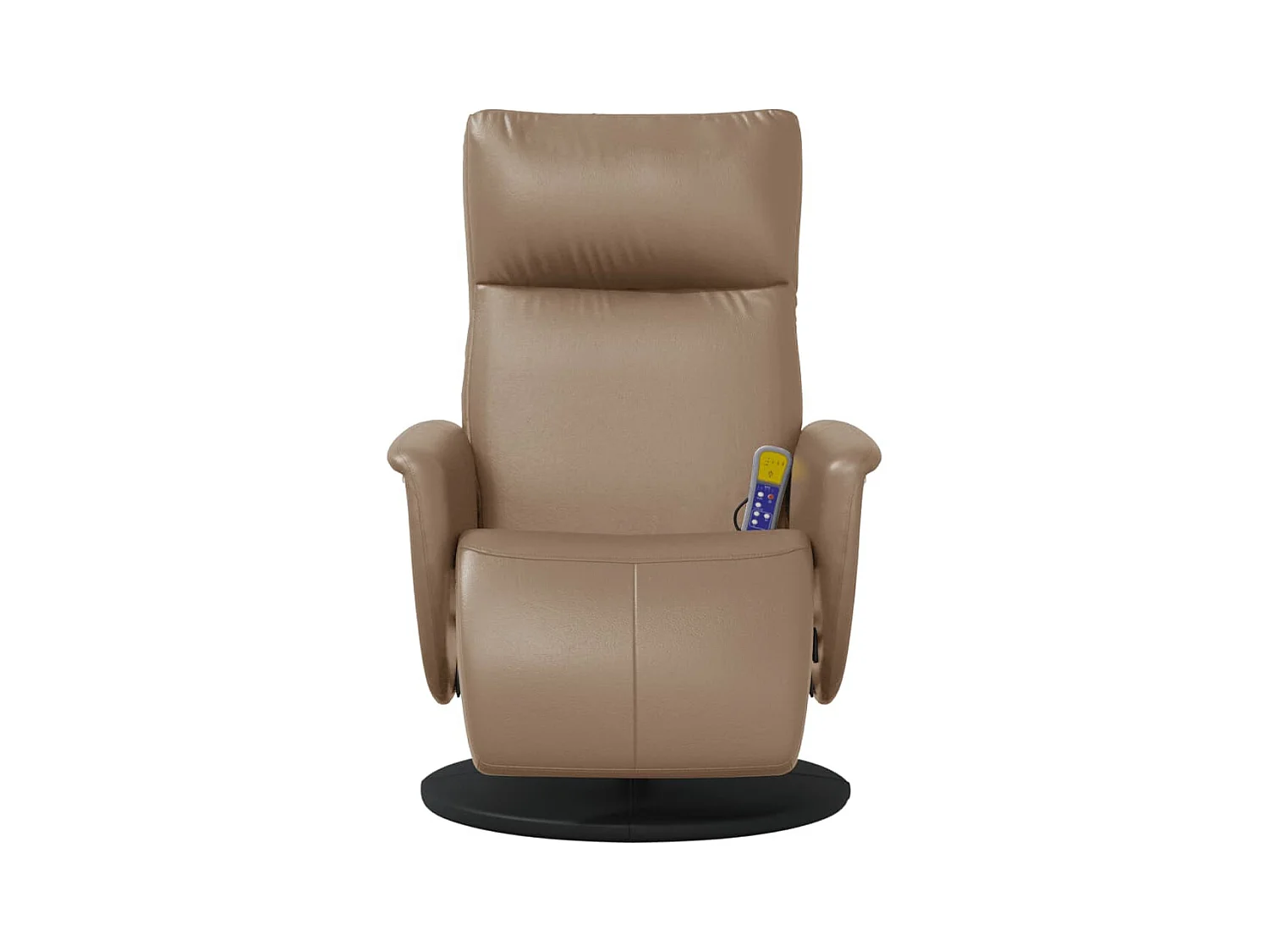 Sillón de relax | Sillón reclinable masaje reposapiés cuero sintético capuchino SHL3225