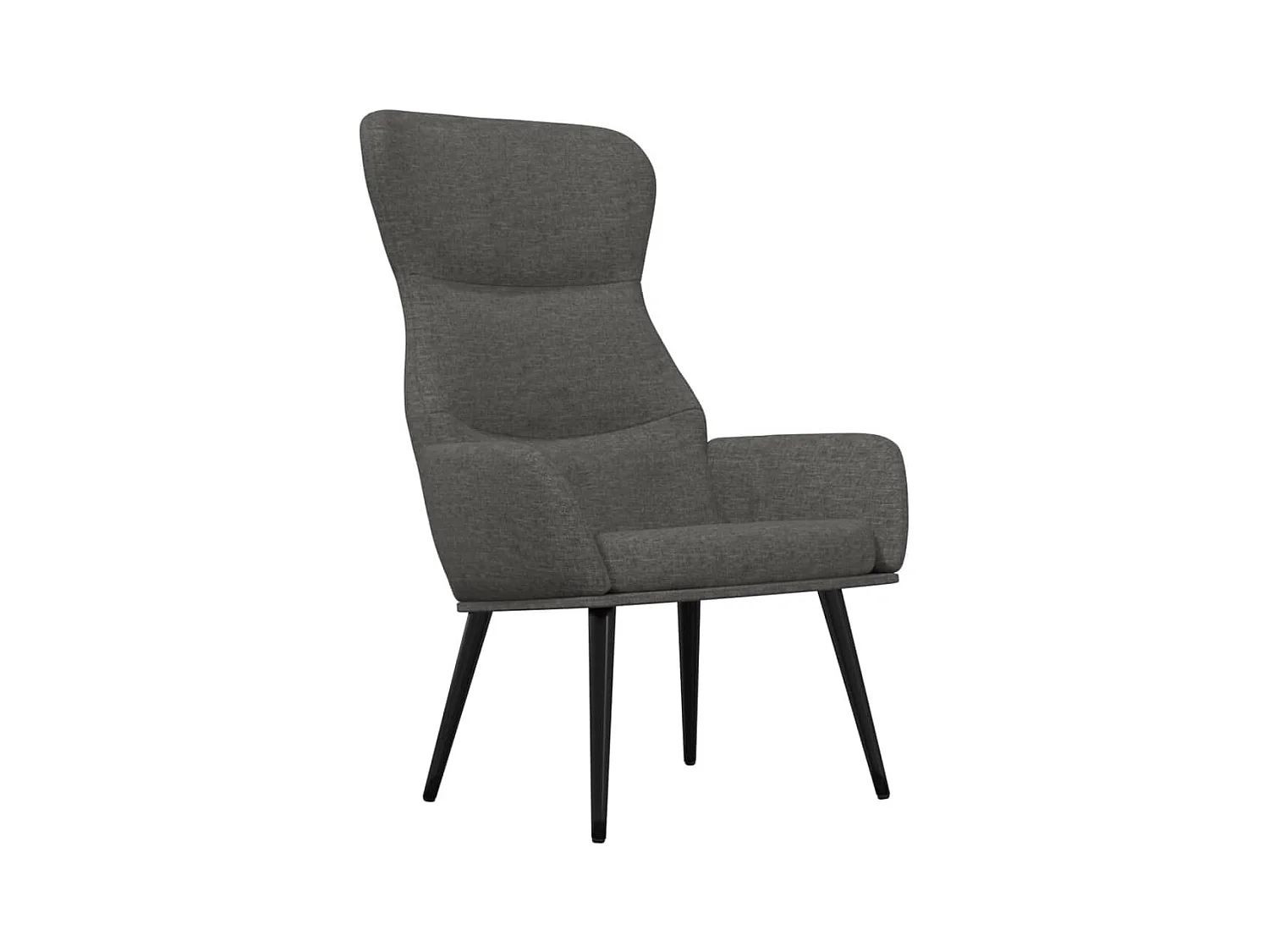 Chaise de relaxation-Fauteuil de Salon Gris foncé Tissu SHL3436