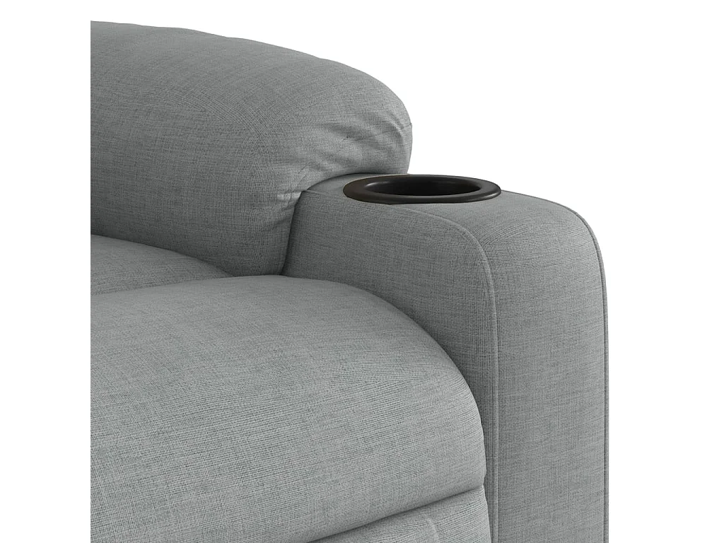 Fauteuil inclinable-Chaise de relax-Fauteuil de Massage gris clair tissu SHL2296