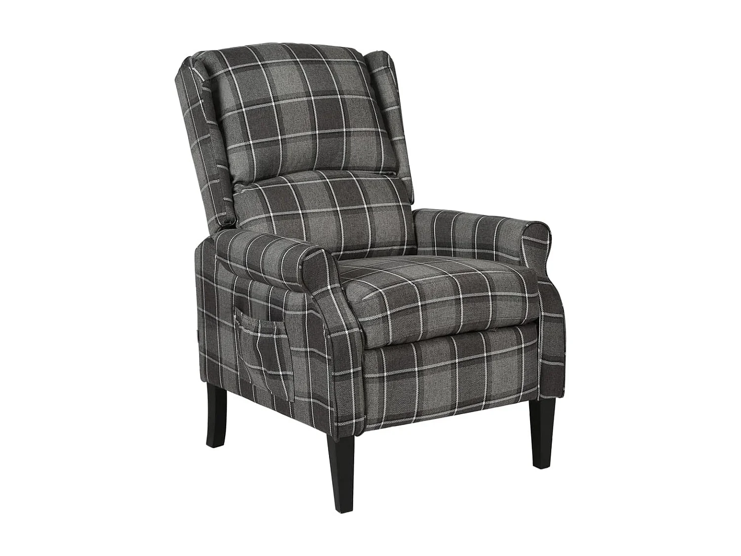 Fauteuil salon-Chaise d'appoint-Fauteuil inclinable Gris Tissu SHL987