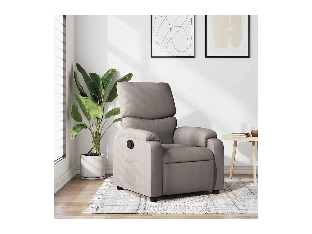 Sillón de relax | Silla | Sillón reclinable de tela gris taupe SHL2860
