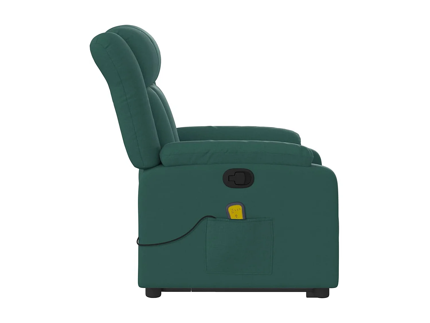 Silla de masaje reclinable de pie de tela verde oscura SHL8086