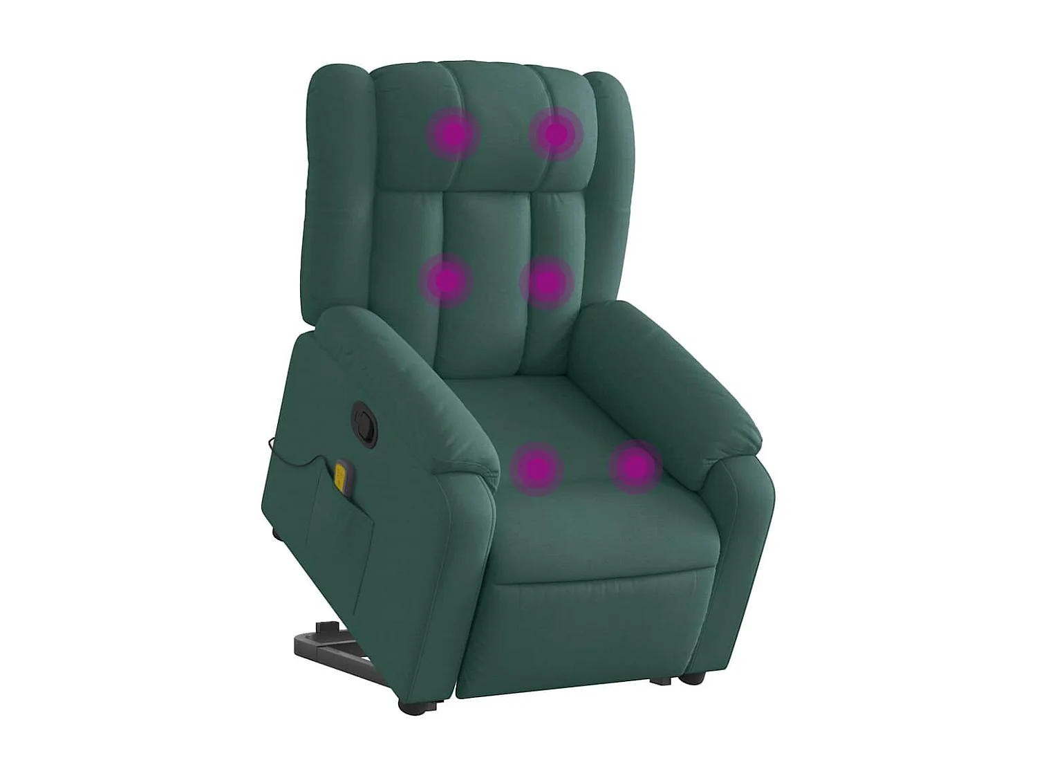 Fauteuil inclinable-Chaise de relax-Fauteuil de Massage Vert foncé Tissu SHL2943