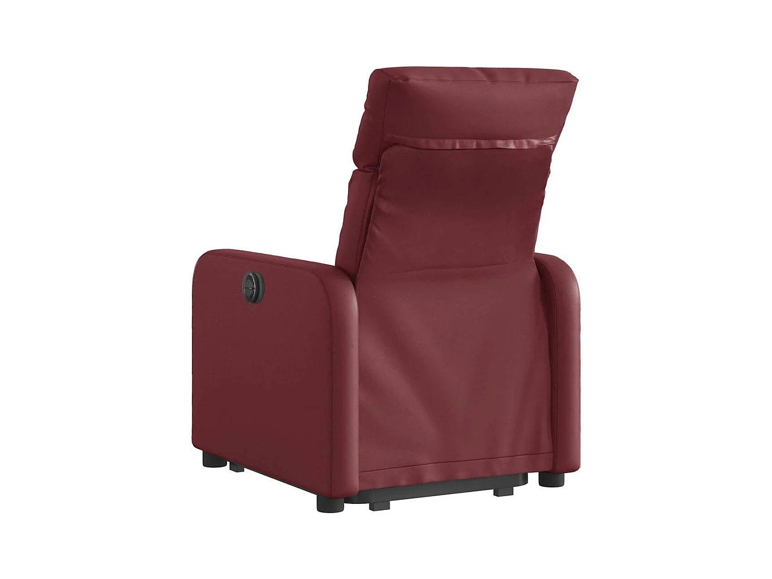 Silla de relax | Sillón elevable eléctrico cuero artificial rojo tinto SHL4192