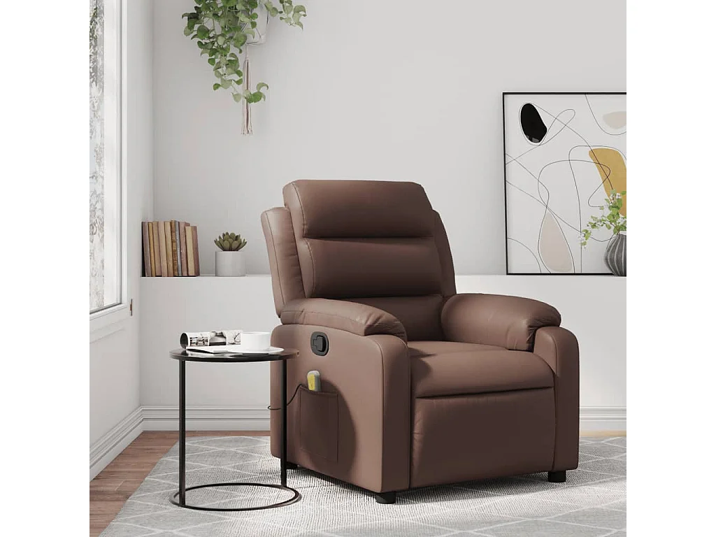 Relaxsessel | Massagesessel Braun Kunstleder SHL45703
