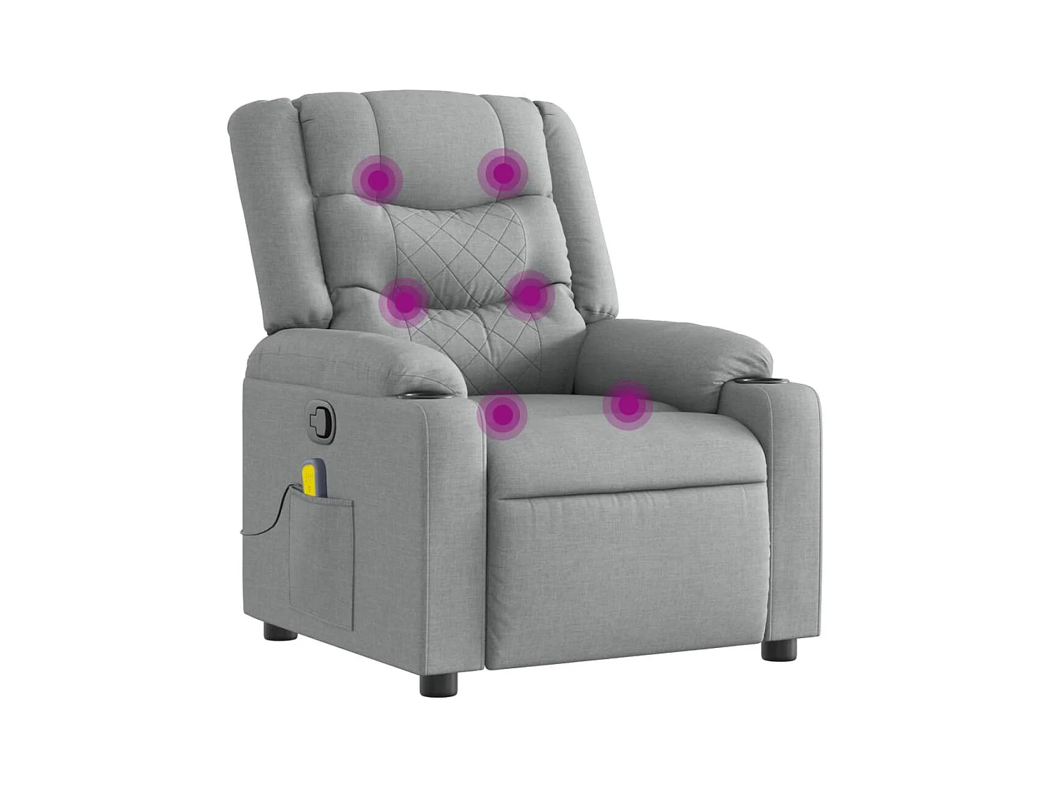 Fauteuil inclinable-Chaise de relax-Fauteuil de Massage Gris clair Tissu SHL2274