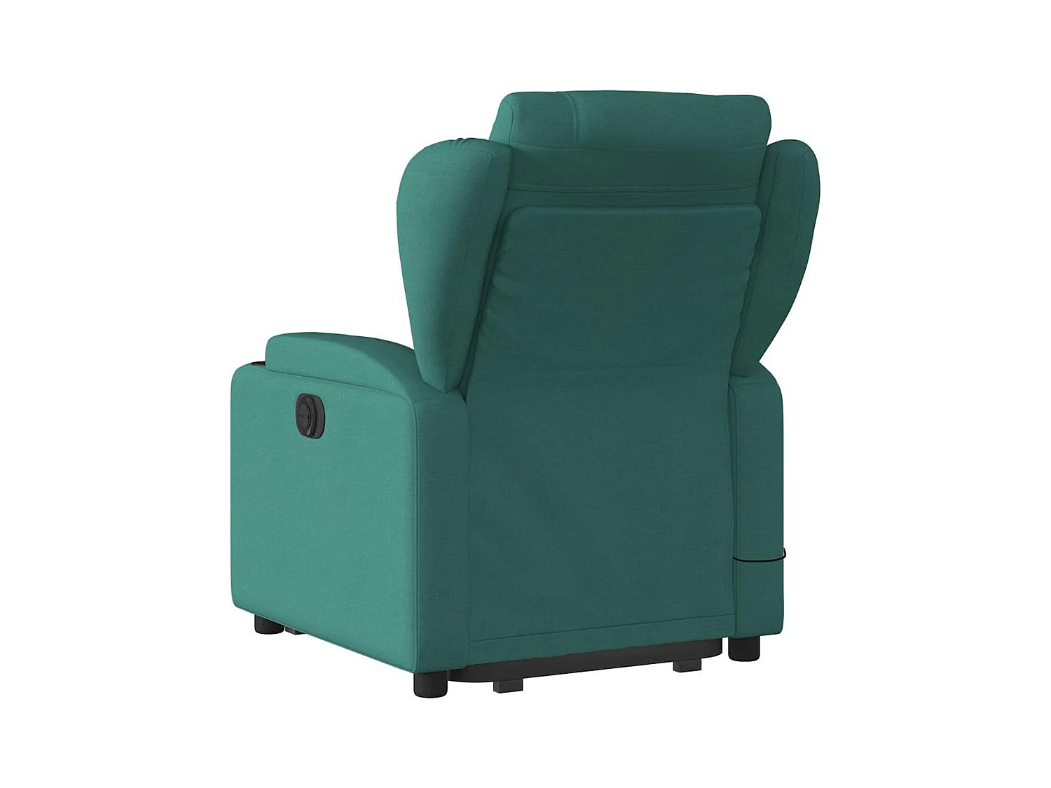 Poltrona elétrica elevatória massagens tecido verde-escuro SHL436269