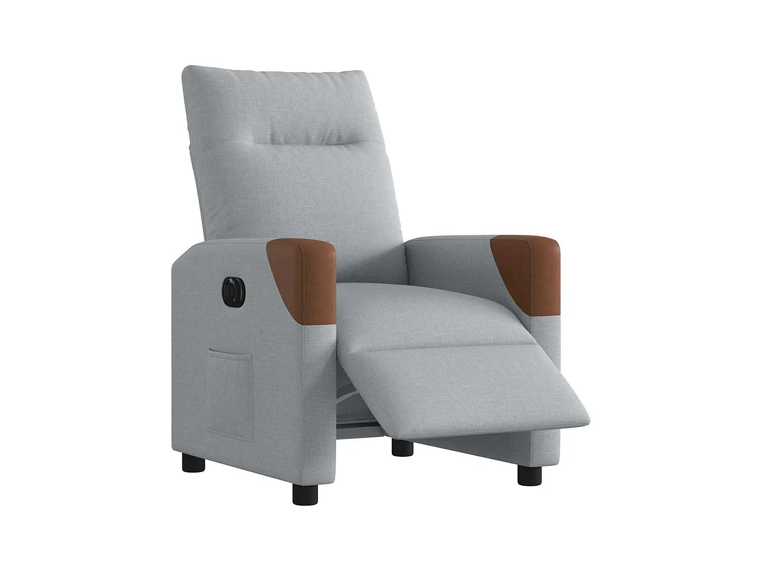 Fauteuil inclinable électrique-Chaise de relax-Fauteuil TV Gris clair Tissu SHL4594